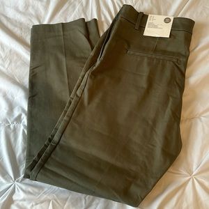 Army green ankle length H&M slacks